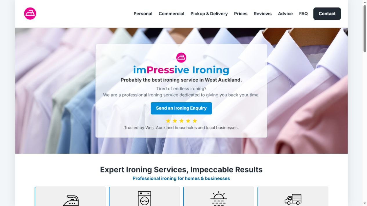 Ironing service listing image
